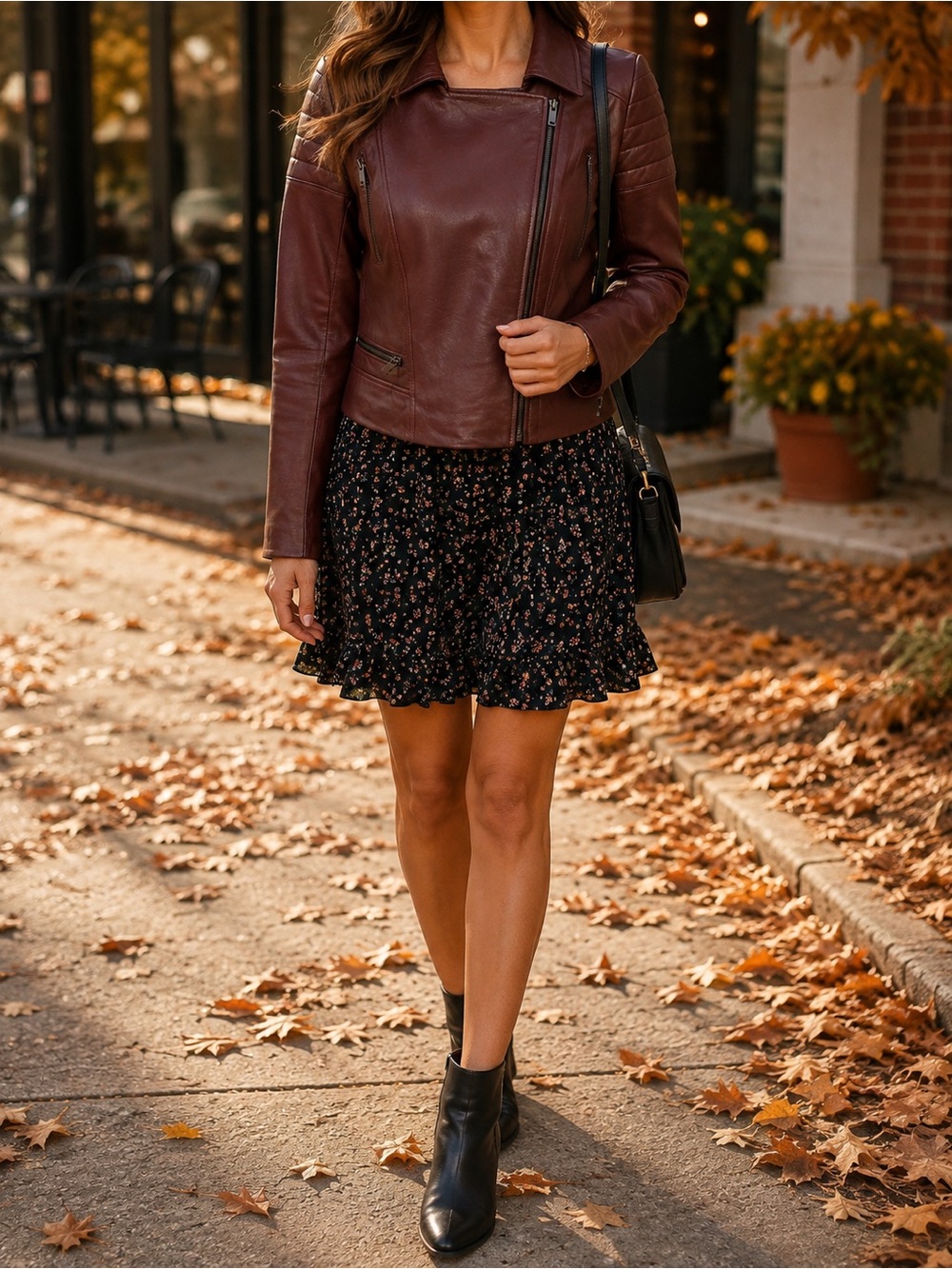 Banana Republic - NWOT Genuine Leather Moto Jacket - Dark Brown